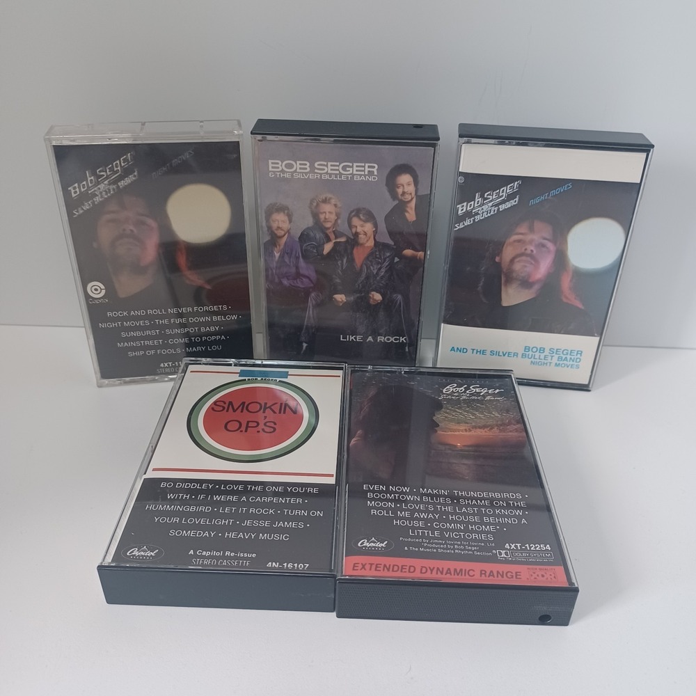 LOT of 5 VTG Bob Seger Cassette Tapes‎ 1970s 1980s